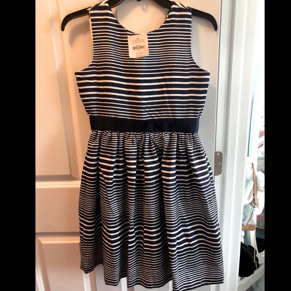 Gymboree Girls Size 12, Navy & White Dress, NWT